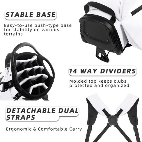 14 Way Golf Stand Bag, Lightweight Golf Bags with Stand for Men and Women in Kuwait