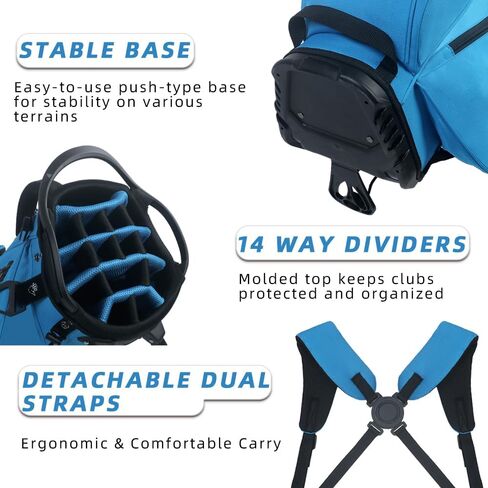 14 Way Golf Stand Bag, Lightweight Golf Bags with Stand for Men and Women in Kuwait