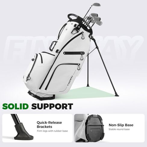 Findway 14 Way Golf Stand Bag, Lightweight Golf Bag with Stand for Men Women, Golf Club Carry Bag with Dual Strap, Full Length Dividers, Multiple Pockets, Golf Ball Holder in Kuwait