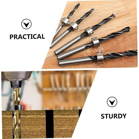 8pcs حفر حفر الحفر الحفر توقف البت الياقات التوقف عن الياقات الحفر بتات حفر طوق الخشب الحفر بتات البت من الفولاذ المقاوم للصدأ بتات المعادن 304 in Kuwait