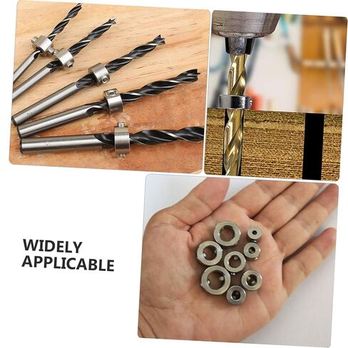 8pcs حفر حفر الحفر الحفر توقف البت الياقات التوقف عن الياقات الحفر بتات حفر طوق الخشب الحفر بتات البت من الفولاذ المقاوم للصدأ بتات المعادن 304 in Kuwait