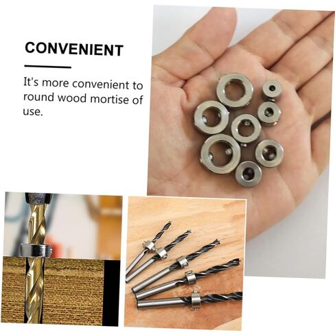 8pcs حفر حفر الحفر الحفر توقف البت الياقات التوقف عن الياقات الحفر بتات حفر طوق الخشب الحفر بتات البت من الفولاذ المقاوم للصدأ بتات المعادن 304 in Kuwait