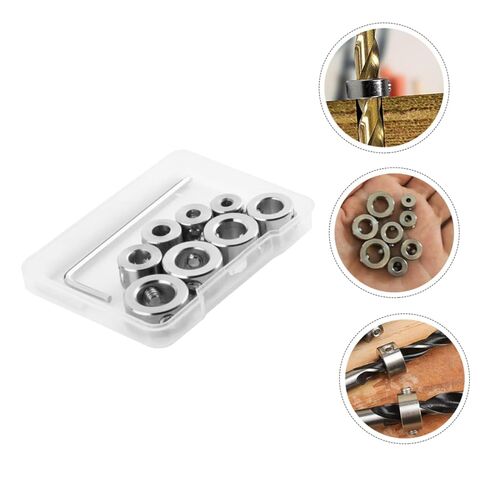 8pcs حفر حفر الحفر الحفر توقف البت الياقات التوقف عن الياقات الحفر بتات حفر طوق الخشب الحفر بتات البت من الفولاذ المقاوم للصدأ بتات المعادن 304 in Kuwait