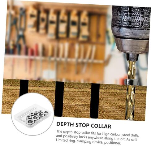 8pcs حفر حفر الحفر الحفر توقف البت الياقات التوقف عن الياقات الحفر بتات حفر طوق الخشب الحفر بتات البت من الفولاذ المقاوم للصدأ بتات المعادن 304 in Kuwait