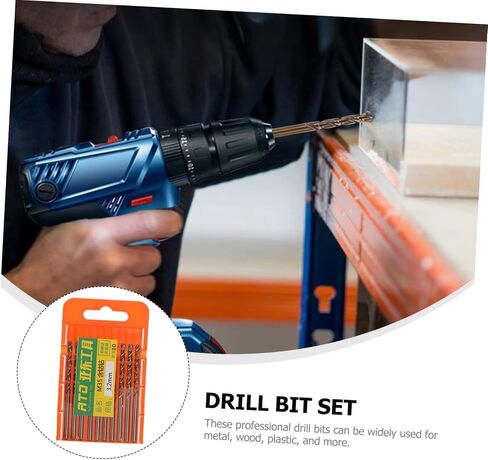DOITOOL 10pcs High-Speed Steel Drill Bits Metal Drill Bits for Metal Reamer for Stainless Steel Home DIY in Saudi Arabia