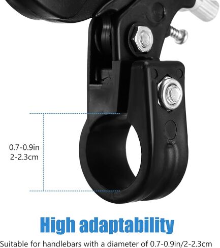 Gatuida Kids Bike Brake Lever, 1 Pair Plastic Brake Handle, Black, 4.64 x 3.26 x 1.22 Inch, Spare Parts Accessories in Saudi Arabia