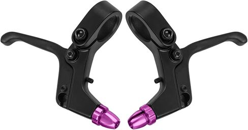 2Pcs 2 Fingers Bicycle Brake Levers for Mechanical and Linear-Pull Brakes, Aluminum Alloy Adjustable Small Hand V Brake Levers, Colored Children Bicycle Accessories (Black) in Kuwait