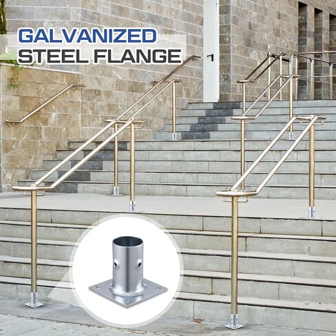 Blulu 8 Pack Galvanized Steel Flange Oblong Base for 1-5/8 OD Tubing, Suitable for Mounting Stainless Worktables, Equipment Stands, Kitchen Equipment Legs in Saudi Arabia