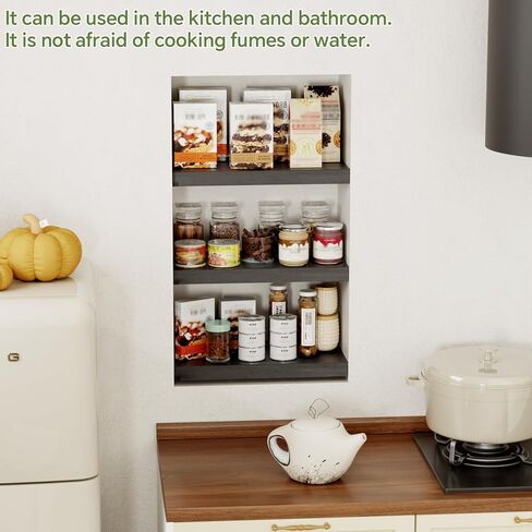 6-Pack PVC Composite Board Wire Rack Covers for Pantry - Imitation Wood-Look 33x16 Inch, Closet, Bathroom, Waterproof Scratch Resistant Easy Install, Wood Shelf Covers for Wire Shelving,Black in Kuwait