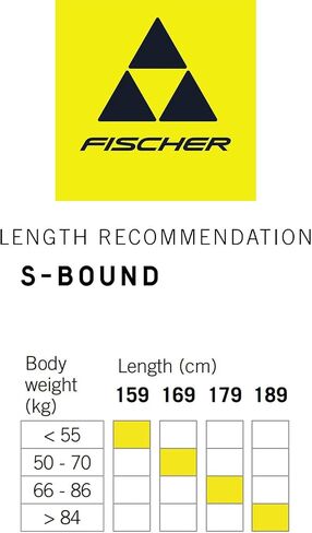 Fischer البالغ Sbound 98 Crown/Dual Skin Xtralite Adventure Series Skis Nordic Lightweight بدون روابط ، 189 in Saudi Arabia