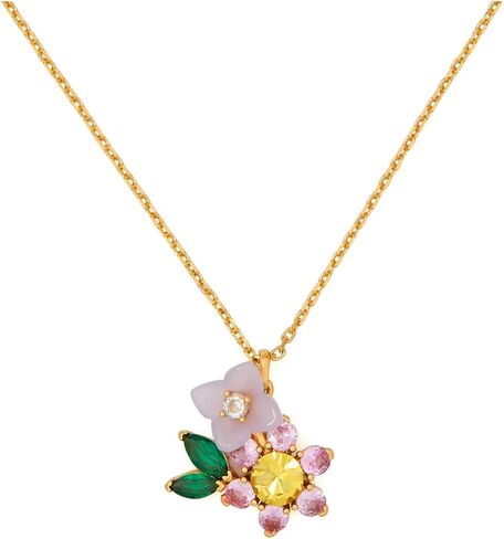 kate spade new york Bursting Blooms Pendant, Clear/Gold in Saudi Arabia