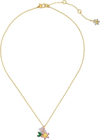 kate spade new york Bursting Blooms Pendant, Clear/Gold in Saudi Arabia