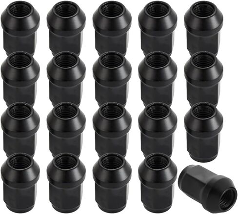 M12x1.5 Car Bulge Acorn Lug Nuts, 20PCS Carbon Steel Closed End Automotive Lug Nut, Vehicle Wheel Nut Replacement Accessories, Compatible with Lacrosse Equinox Impala (Silver) in Saudi Arabia