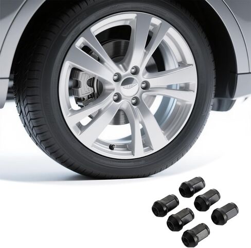 M12x1.5 Car Bulge Acorn Lug Nuts, 20PCS Carbon Steel Closed End Automotive Lug Nut, Vehicle Wheel Nut Replacement Accessories, Compatible with Lacrosse Equinox Impala (Silver) in Saudi Arabia