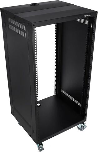 ROCKVILLE RR20U 20U SOUND/Recording Studing Case مع عجلات ، وقضبان رف قابلة للانعكاس ، والتصاعد الأمامي والخلفي ، ومنافذ إدارة الكابلات ، وسعة 440 رطلاً in Kuwait