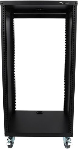 ROCKVILLE RR20U 20U SOUND/Recording Studing Case مع عجلات ، وقضبان رف قابلة للانعكاس ، والتصاعد الأمامي والخلفي ، ومنافذ إدارة الكابلات ، وسعة 440 رطلاً in Kuwait