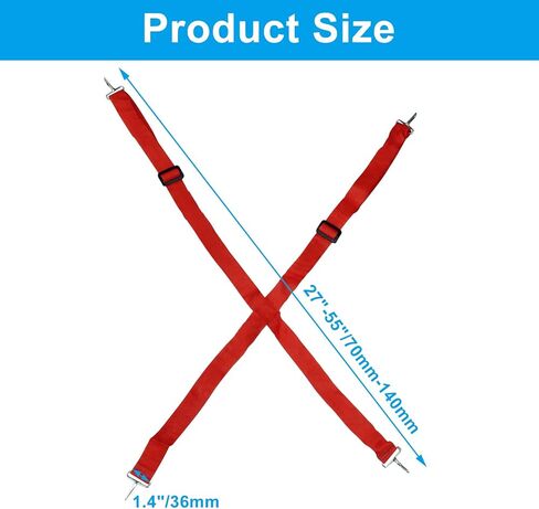 Zorfeter قابلة للتعديل سوار Snare Snare Snare Sling ، حزام الكتف مزدوج النايلون مع إكسسوارات قرع الخطاف المعدنية من 70 إلى 140 سم الطول in Saudi Arabia