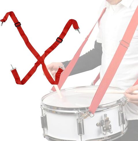 Zorfeter قابلة للتعديل سوار Snare Snare Snare Sling ، حزام الكتف مزدوج النايلون مع إكسسوارات قرع الخطاف المعدنية من 70 إلى 140 سم الطول in Saudi Arabia