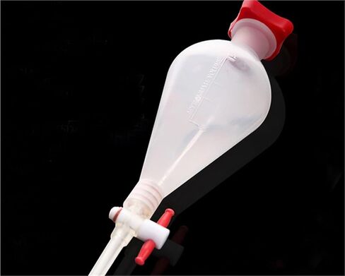 1000 مل من القمع البلاستيكي على شكل كمثرى مع PTFE STOPPER PP لوازم مختبر القمع in Kuwait