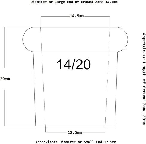 Laboy Glass 10mL Concial Separatory Funnel Pear-Shaped Lab Glass Dropping Funnel with Two 14/20 Joints and 2mm PTFE Stopcock Lab Glassware in Saudi Arabia