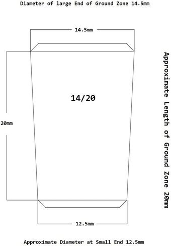 Laboy Glass 10mL Concial Separatory Funnel Pear-Shaped Lab Glass Dropping Funnel with Two 14/20 Joints and 2mm PTFE Stopcock Lab Glassware in Saudi Arabia