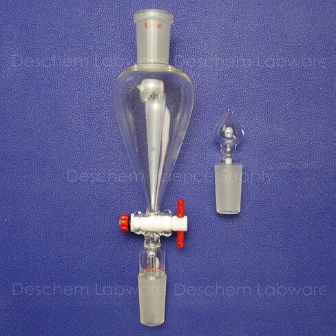 125 مل ، 24/40 ، القمع الانفصال عن المختبر ، PTFE Stopcock ، مفاصل أرضية in Saudi Arabia