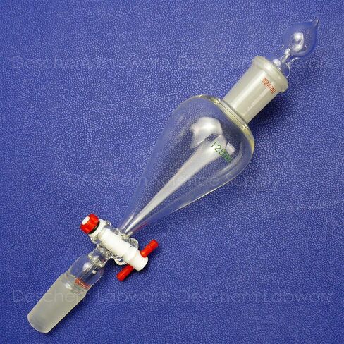 125 مل ، 24/40 ، القمع الانفصال عن المختبر ، PTFE Stopcock ، مفاصل أرضية in Saudi Arabia