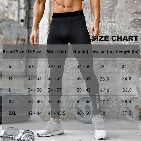 Men's Compression Pants - Men's Leggings Base Layer Bottoms,Athletic Leggings for Running, Sports, Yoga & Gym in Saudi Arabia