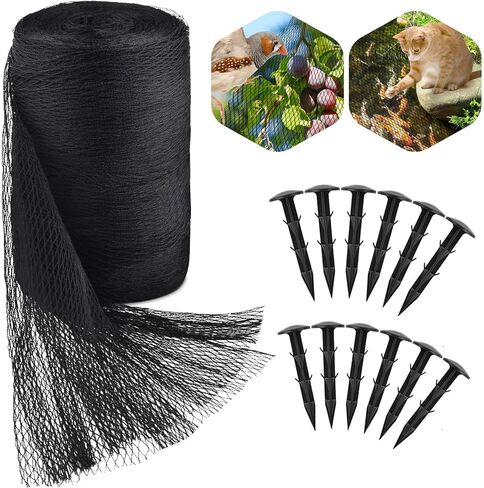 مجموعة PACETAP Pond Netting Kit مقاس 10 × 10 قدم، شبكة البركة للأوراق، غطاء بركة كوي، شبكة بركة كوي شديدة التحمل، شبكة غطاء حماية لحمام السباحة تحمي أسماك كوي من الطيور والقطط - تتضمن المخاطر in Kuwait