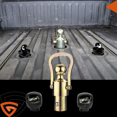 60639 Puck System Gooseneck Hitch Ball Kit Compatible with 2013-2025 Ford F250 F350 F450, 2016-2025 Silverado, Sierra & Titan XD Trucks, 38,000 lbs. GTW, 2-5/16-Inch Ball, Pucks Required in Saudi Arabia