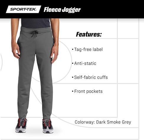 SPORT-TEK Unisex Sport-Wick Fleece Jogger | Cozy Joggers for Men & Women, Tapered Athletic Pants for Gym & Travel in Saudi Arabia