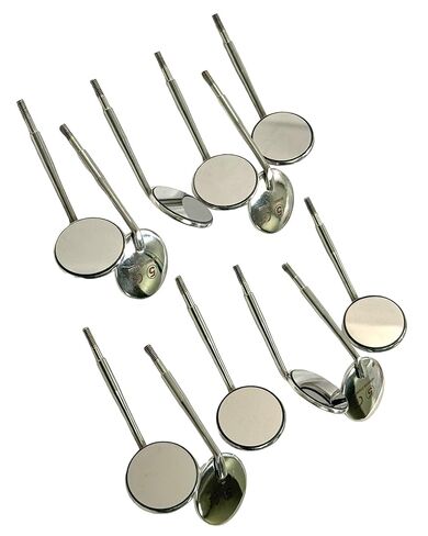 Dental Mouth Mirrors #5 (24mm) Rhodium Coated Front Surface Diagnostic Dental Mouth Mirror - Mirror Cone Socket Oral Mirror - Stainless Steel (Pack of 12) in Kuwait