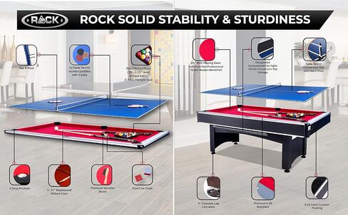 RACK Scorpius 7-Foot Multi Game Billiard/Pool with Table Tennis - The Ultimate Entertainment for Friends and Family! in Saudi Arabia