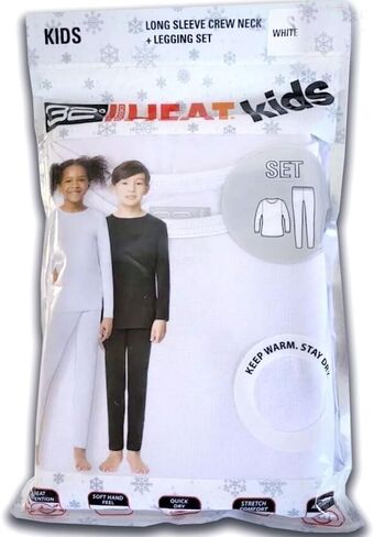 32 Degree Heat Unisex Kids' Base Layer Long Sleeve Crew Neck and Legging Set in Saudi Arabia