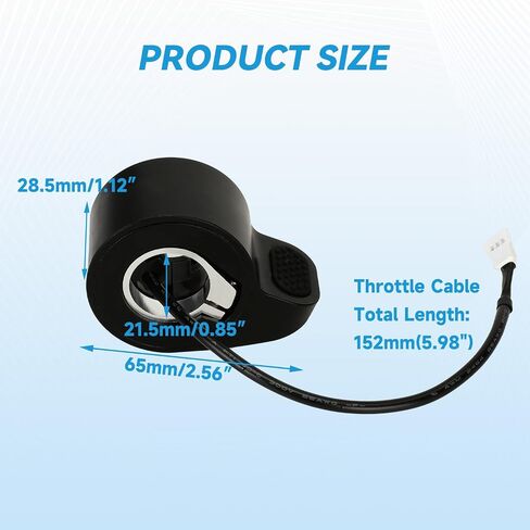Electric Scooter Thumb Throttle Accelerator & Charging Port Replacement for Gotrax GXL V2 E-Scooter GOTRAX Apex XL XR Ultra Rival Elite Accessories Parts with Hardware in Saudi Arabia