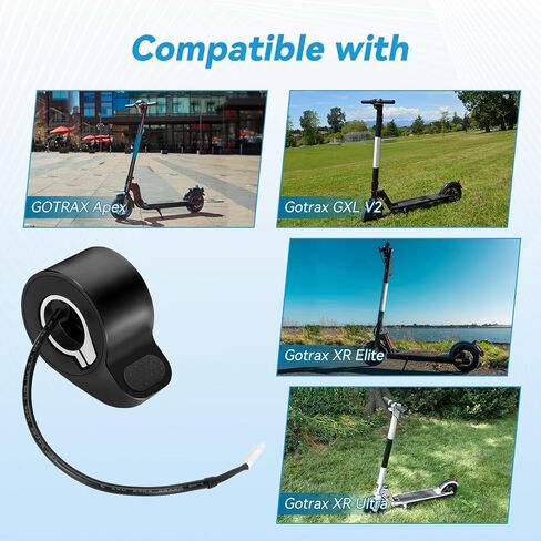 Electric Scooter Thumb Throttle Accelerator & Charging Port Replacement for Gotrax GXL V2 E-Scooter GOTRAX Apex XL XR Ultra Rival Elite Accessories Parts with Hardware in Saudi Arabia