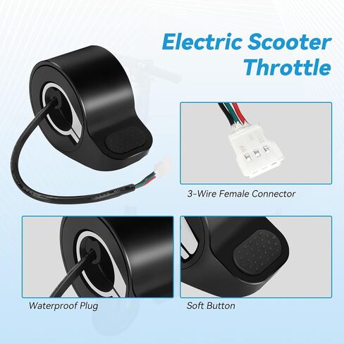 Electric Scooter Thumb Throttle Accelerator & Charging Port Replacement for Gotrax GXL V2 E-Scooter GOTRAX Apex XL XR Ultra Rival Elite Accessories Parts with Hardware in Saudi Arabia