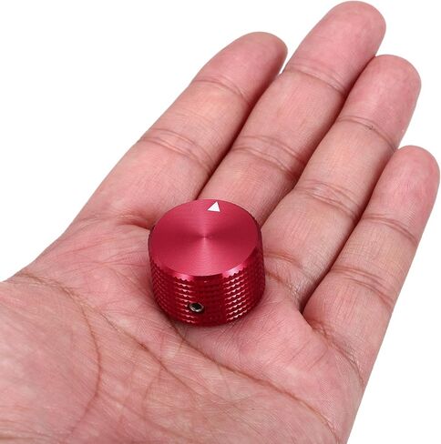 Meccanixity 4 PCS مقابض الجهد الألومنيوم ، 1/4 "(6 مم) مقابض التحكم في النغمة العالمية للغيتار ، الباص ، الشبكة 5/8" الأحمر in Kuwait