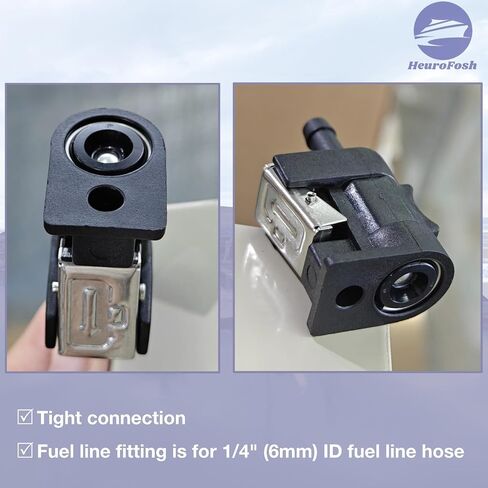 6G1-24305 Fuel Line Connector Pipe Joint for Yamaha 6-90 HP Outboard Engine Side 1/4 Inch Female 6G1-24305-06 18-80414 in Saudi Arabia