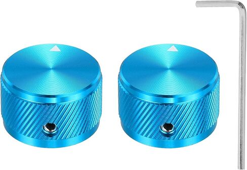meccanixity 2 PCS مقابض الجهد الألومنيوم ، 1/4 "(6 مم) مقابض التحكم في النغمة العالمية للغيتار ، باس ، تويلي 5/8" الأزرق in Kuwait