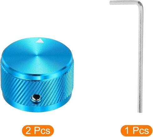 meccanixity 2 PCS مقابض الجهد الألومنيوم ، 1/4 "(6 مم) مقابض التحكم في النغمة العالمية للغيتار ، باس ، تويلي 5/8" الأزرق in Kuwait