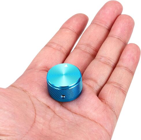meccanixity 2 PCS مقابض الجهد الألومنيوم ، 1/4 "(6 مم) مقابض التحكم في النغمة العالمية للغيتار ، باس ، تويلي 5/8" الأزرق in Kuwait