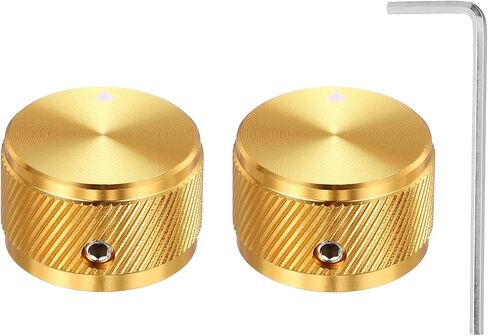 meccanixity 2 PCS مقابض الجهد الألومنيوم ، 1/4 "(6 مم) مقابض التحكم في النغمة العالمية للغيتار ، باس ، تويلي 5/8" الأزرق in Kuwait