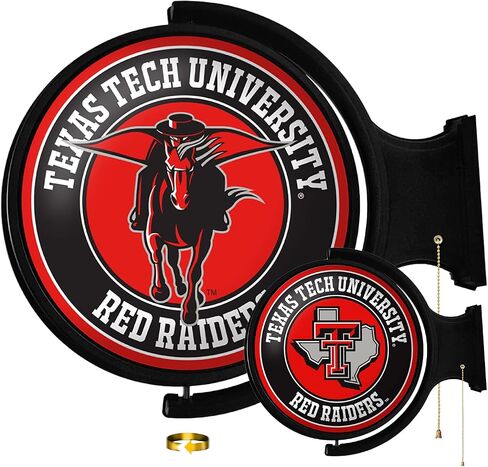 العلامة التجارية للمعجبين NCAA Texas Tech Red Raiders - Dround Rounding Lighted Wall Sign - كرة القدم ، كرة السلة والبيسبول كلية الرياضة - المكتب ، غرفة الألعاب ، كهف المعجبين والجراج - الولايات المتحدة الأمريكية in Saudi Arabia