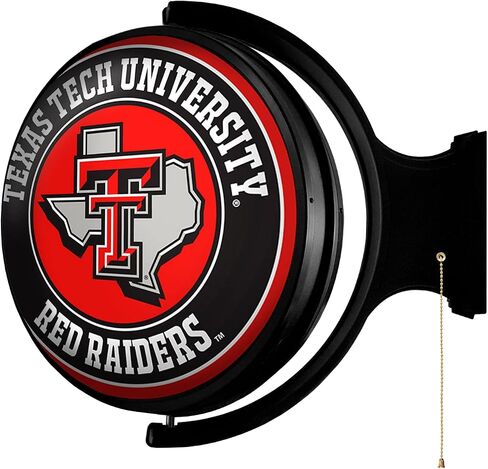 العلامة التجارية للمعجبين NCAA Texas Tech Red Raiders - Dround Rounding Lighted Wall Sign - كرة القدم ، كرة السلة والبيسبول كلية الرياضة - المكتب ، غرفة الألعاب ، كهف المعجبين والجراج - الولايات المتحدة الأمريكية in Saudi Arabia