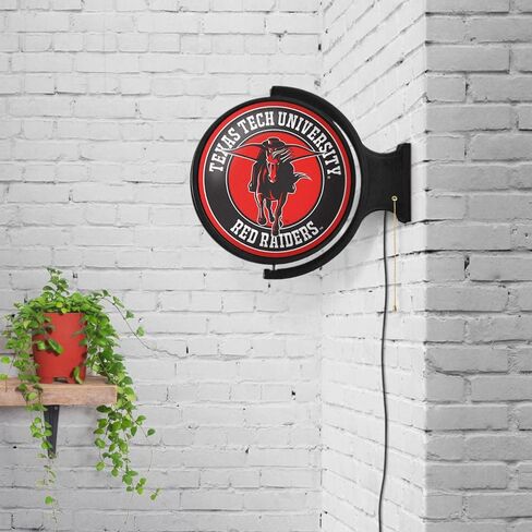 العلامة التجارية للمعجبين NCAA Texas Tech Red Raiders - Dround Rounding Lighted Wall Sign - كرة القدم ، كرة السلة والبيسبول كلية الرياضة - المكتب ، غرفة الألعاب ، كهف المعجبين والجراج - الولايات المتحدة الأمريكية in Saudi Arabia
