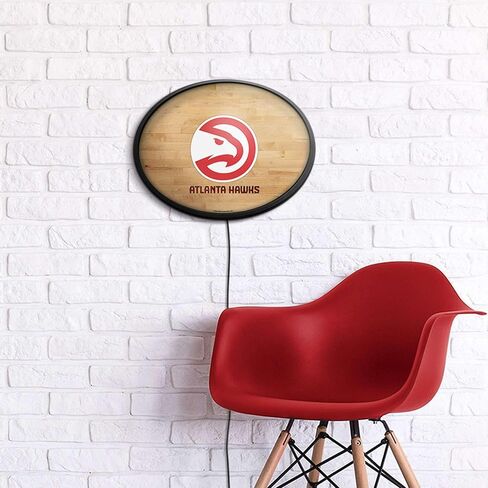 The Fan-Brand NBA Houston Rockets: Oval Slimline Lighted Wall Sign- Sports Decor for Home, Game Room, Fan Cave & Garage - USA Made in Kuwait