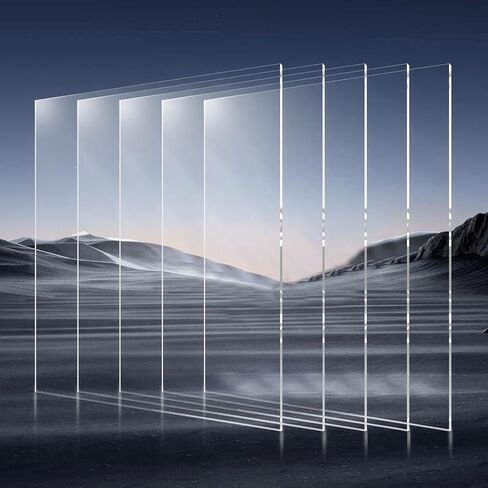 VEVOR PET/Plexiglass Sheets, 5-Pack Plastic Sheet, 24 x 36 Inch 0.04 Inch Thick Transparent Clear Flexible Plastic Panels for Craft, Replacement Picture Frame Glass, DIY Display Project, Easy to Cut in Saudi Arabia