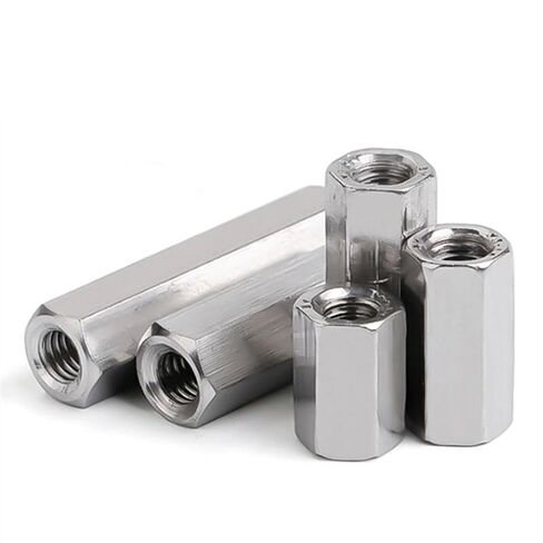 موصل مستدير المكسرات ، M3 - M10 A2 مصوّرات سداسية من الفولاذ المقاوم للصدأ مطول عمود اقتران مفصل توصيل قضيب طويل (M8 × 13 × 55 (2pcs)) in Kuwait