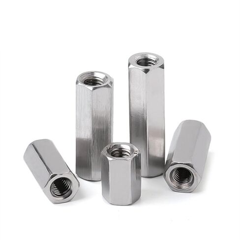 موصل مستدير المكسرات ، M3 - M10 A2 مصوّرات سداسية من الفولاذ المقاوم للصدأ مطول عمود اقتران مفصل توصيل قضيب طويل (M8 × 13 × 55 (2pcs)) in Kuwait